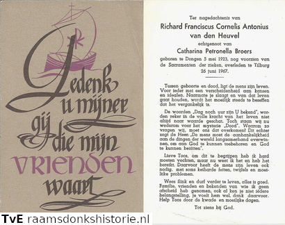 Richard Franciscus Cornelis Antonius van den Heuvel Catharina Petronella Broers