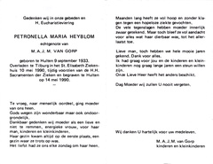 Petronella Maria Heyblom M.AJ.M. van Gorp