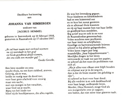 Johanna van Himberge Jacobus Hommel