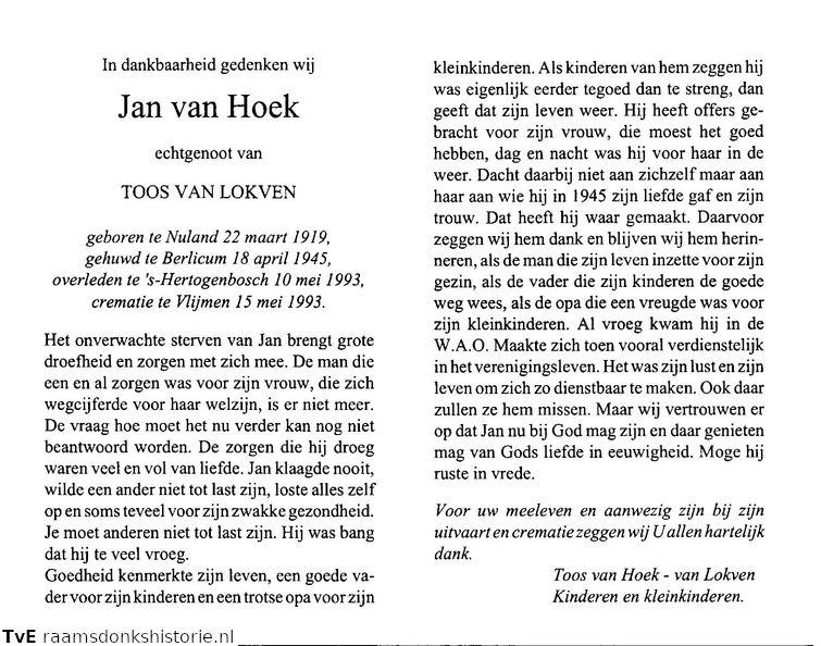 Jan van Hoek Toos van Lokven