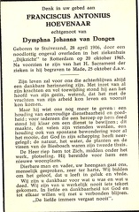 Franciscus Antonius Hoevenaar Dymphna Johanna van Dongen