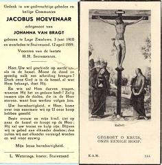 Jacobus Hoevenaar Johanna van Bragt