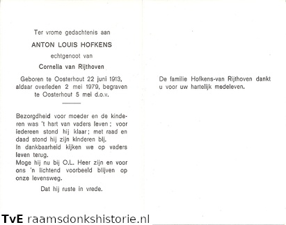 Antoon Louis Hofkens Cornelia van Rijthoven