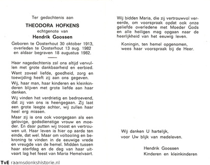 Theodora Hofkens Hendrik Goossen
