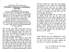 Johannes Franciscus Gerardus Holtzer Ivonna L.H. v.d. Vijver