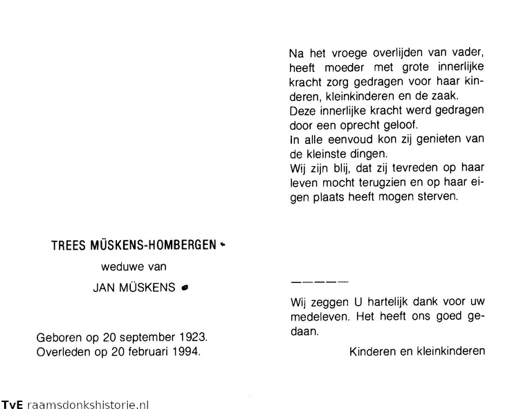 Trees Hombergen Jan Müskens