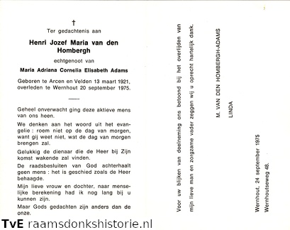 Henri Jozef Maria van den Maria Adriana Cornelia Elisabeth Adams