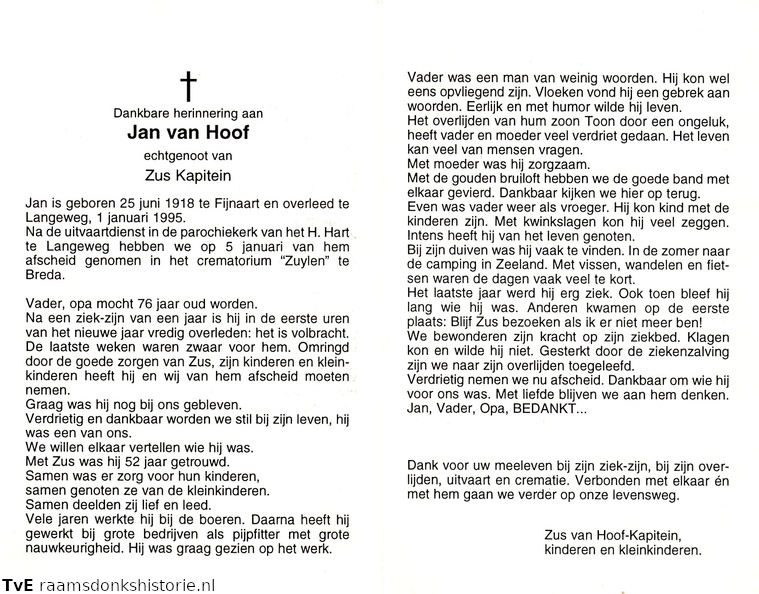 Jan van Hoof Zus Kapitein