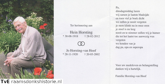 Jo van Hoof Hein Horsting