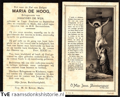 Maria de Hoog Johannes de Wijs