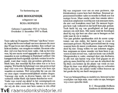 Arie Hoogendijk Rosa Hofkens