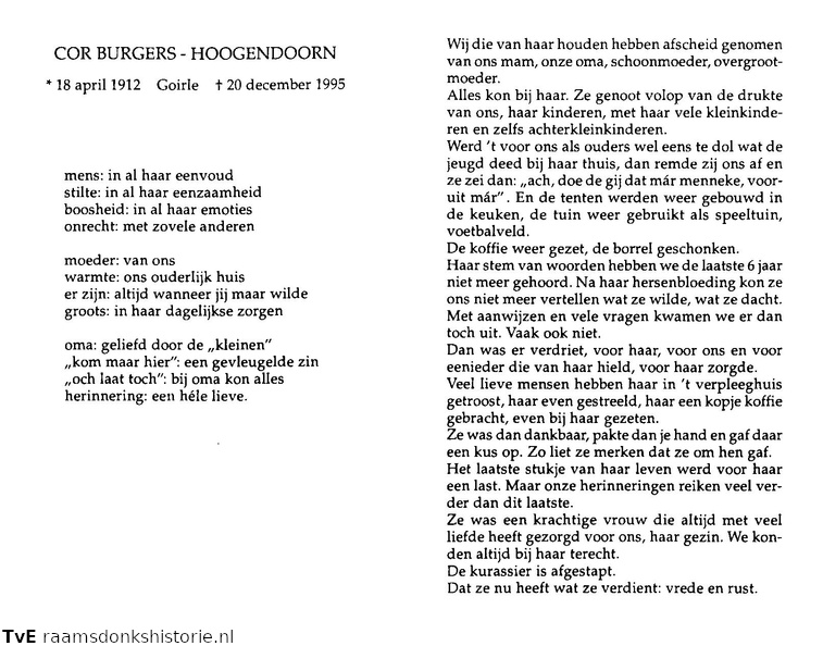 Cor Hoogendoorn Burgers