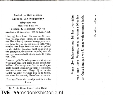 Cornelia van Hoogenloon Henricus Beljaars
