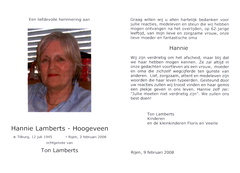 Hannie Hoogeveen Ton Lamberts