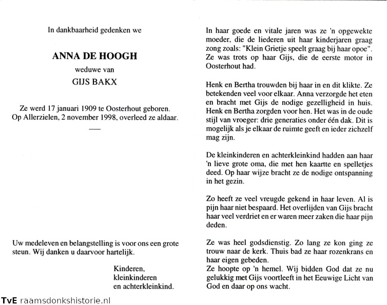 Anna de Hoogh Gijs Bakx