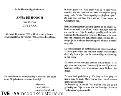 Anna de Hoogh Gijs Bakx
