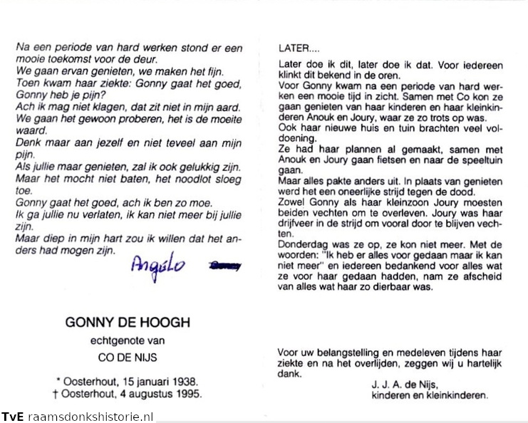 Gonny de Hoogh Co de Nijs