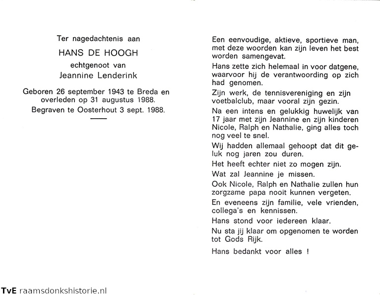 Hans de Hoogh Jeannine Lenderink