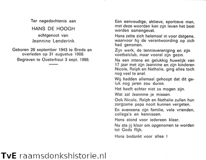 Hans de Hoogh Jeannine Lenderink