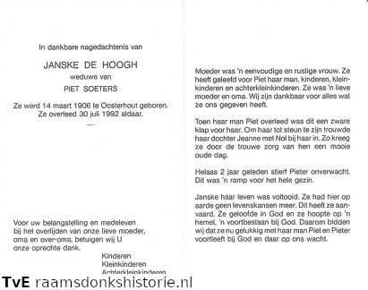 Janske de Hoogh Piet Soeters