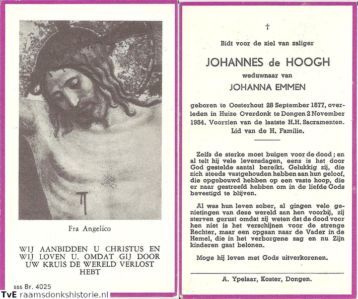 Johannes de Hoogh Johanna Emmen