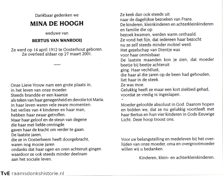 Mina de Hoogh Bertus van Wanrooij