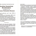 Jacobus Jacominus Hooijmaijers Antonia Petronella Biemans