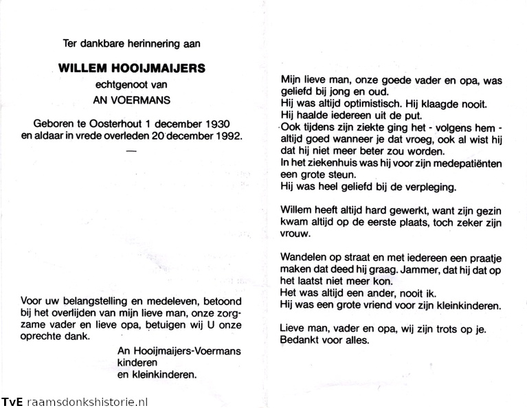 Willem Hooijmaijers An Voermans