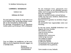 Lamberta Hooijmans Adrianus de Groot