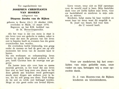 Josephus Christianus van Hooren Dingena Jacoba van de Rijken