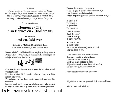 Clémence Hoosemans Ad van Bekhoven