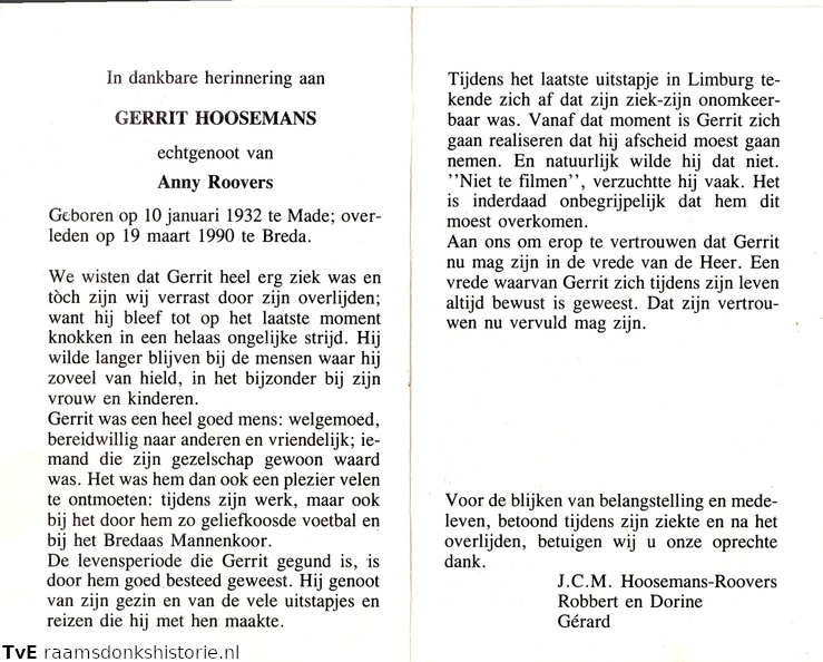 Gerrit Hoosemans Anny Roovers