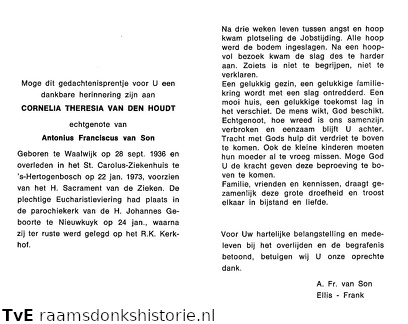Cornelia Theresia van den Houdt Antonius Franciscus van Son