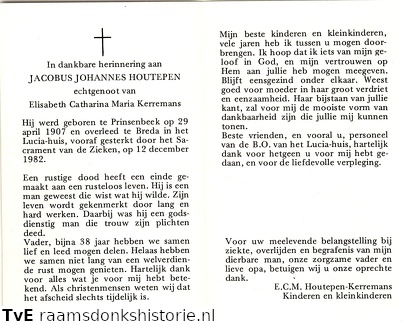 Jacobus Johannes Houtepen Elisabeth Catharina Maria Kerremans