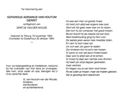 Gerardus Adrianus van Houtum Grietje van der Woude