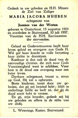 Maria Jacoba Huijben Joannes van der Westen