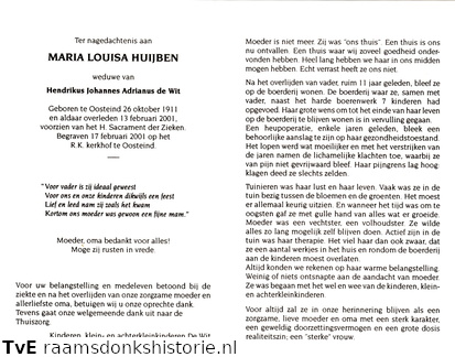 Maria Louisa Huijben Hendrikus Johannes Adrianus de Wit