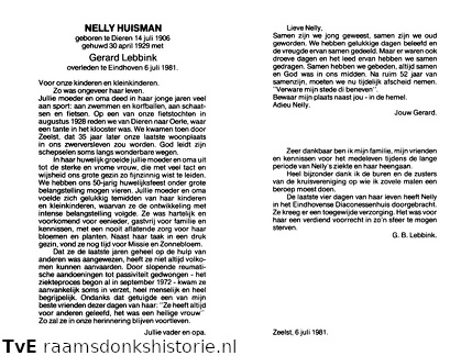 Nelly Huisman Gerard Lebbink