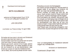 Bets Huismans Jan Gelens