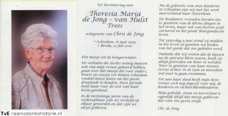 Theresia Maria van Hulst Chris de Jong