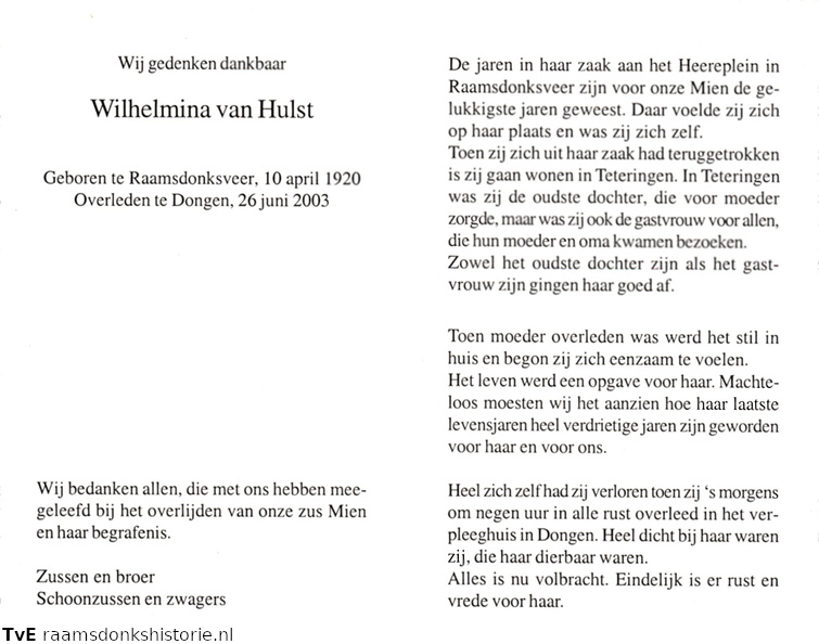Wilhelmina van Hulst