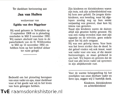 Jan van Hulten Egidia van den Biggelaar