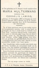 Maria Hultermans Cornelis Laming