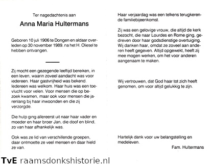Anna Maria Hultermans