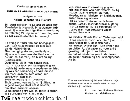 Johannes Adrianus van den Hurk Helena Johanna van Houtum