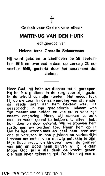 Martinus van den Hurk Helena Anna Cornelia Schuurmans