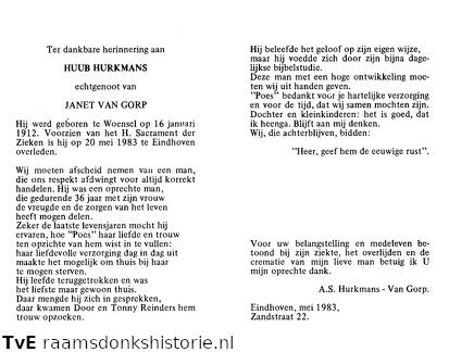 Huub Hurkmans Janet van Gorp