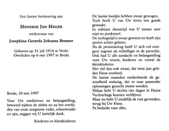Hendrik Jan Heger Josephina Gerarda Johanna Beumer