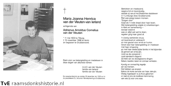 Maria Joanna Henrica van Ierland- Adrianus Arnoldus Cornelius van der Vleuten