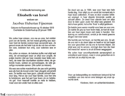 Elisabeth van Iersel Jacobus Hubertus Fijneman
